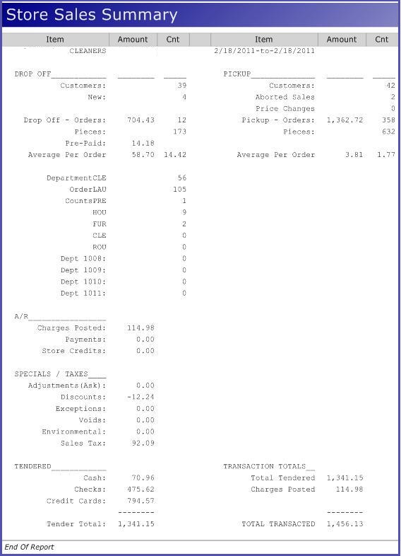 Store Sales Summary